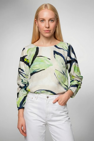 Blusa - Verde-claro e branco