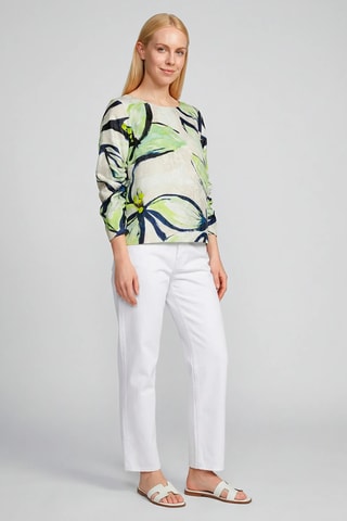 Blusa - Verde-claro e branco