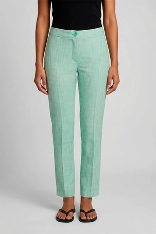 Calças de cintura alta - Verde-claro