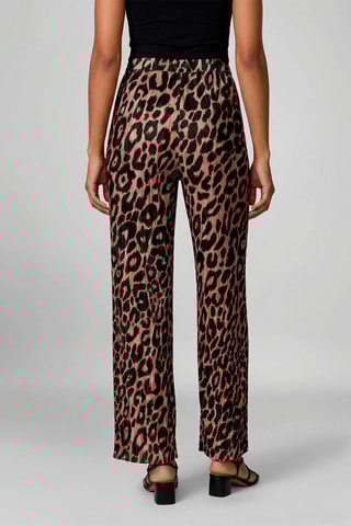 Calças em veludo - Castanho e preto