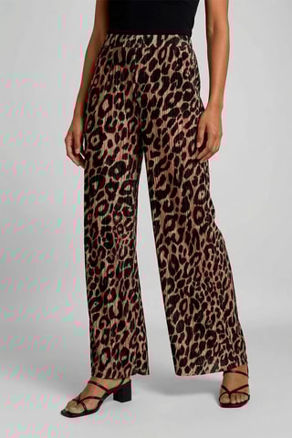 Calças em veludo - Castanho e preto