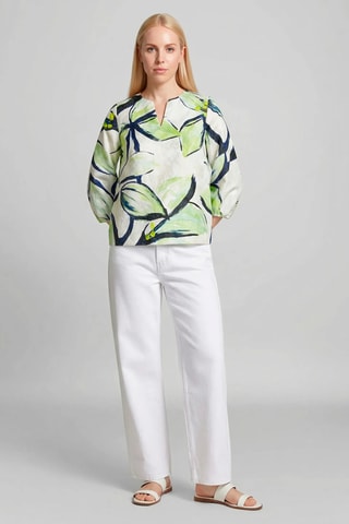 Blusa - Branco e verde