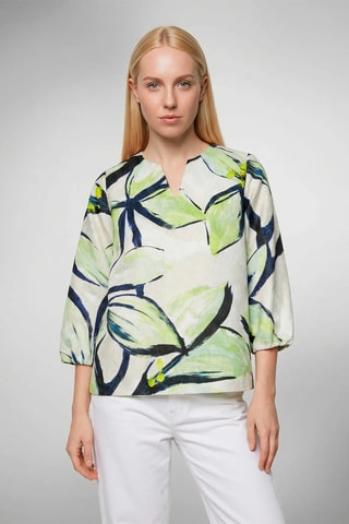 Blusa - Branco e verde