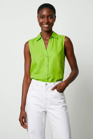 Camisa em linho - Verde-claro