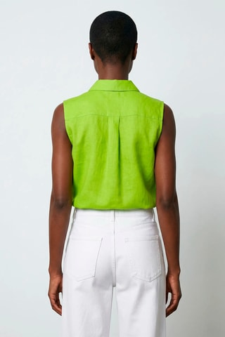 Camisa em linho - Verde-claro