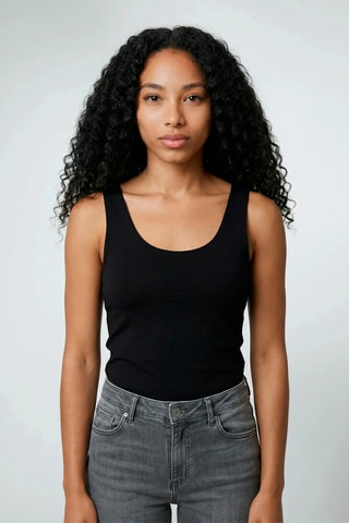 Camisola de alças - Preto