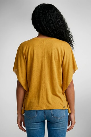 Top em linho - Mostarda