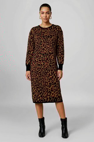 Vestido-camisola - Castanho