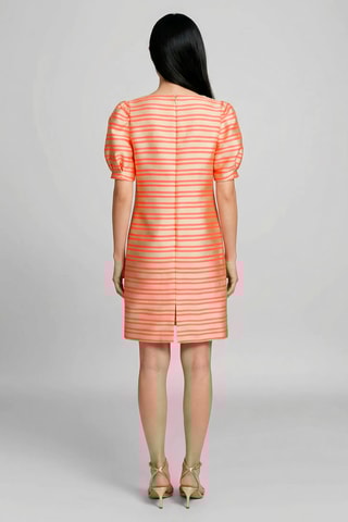 Vestido direito - Rosa-fluorescente