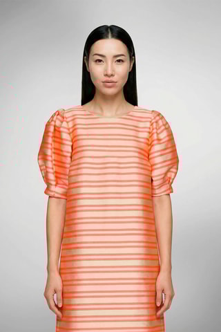 Vestido direito - Rosa-fluorescente