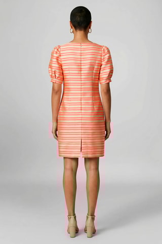 Vestido direito - Rosa-fluorescente