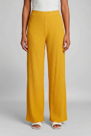 Calças direitas - Amarelo