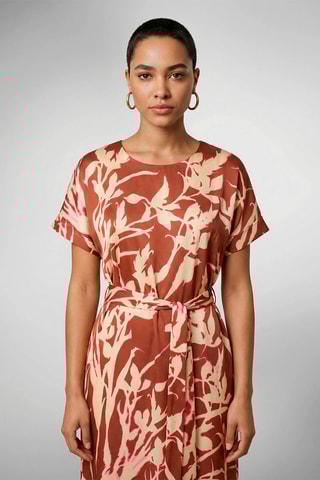 Vestido direito - Castanho