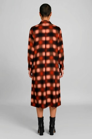 Vestido direito - Salmão e preto