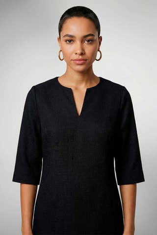 Vestido direito - Azul-marinho