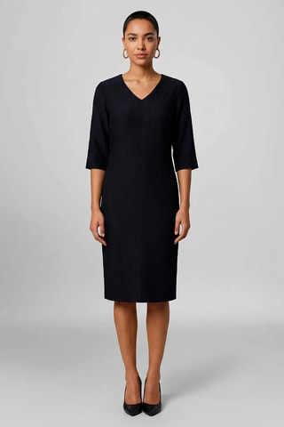 Vestido midi - Azul-marinho