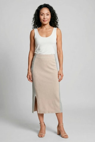 Saia comprida em lã - Marfim