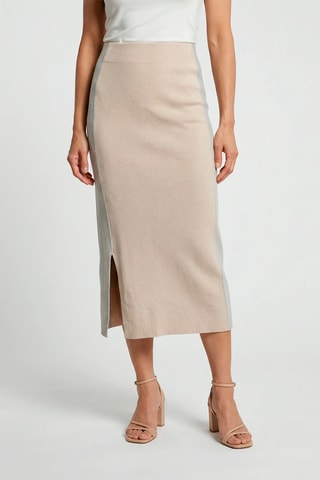 Saia comprida em lã - Marfim