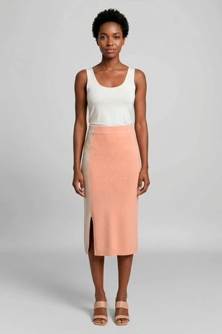 Saia comprida em lã - Salmão