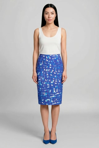 Saia direita - Azul-real