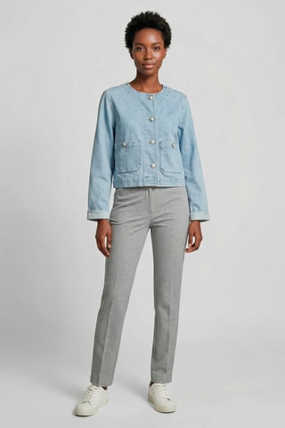 Casaco de ganga - Azul-celeste