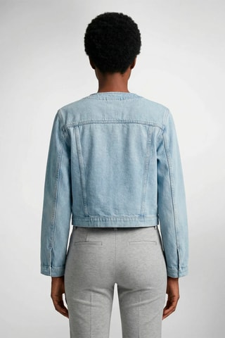 Casaco de ganga - Azul-celeste