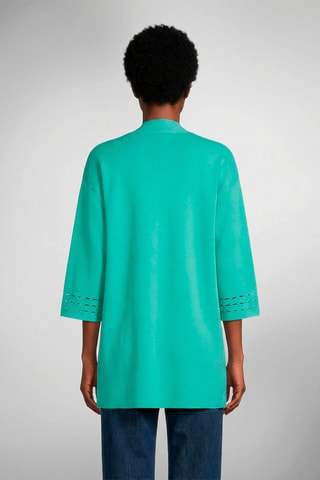 Casaco comprido - Verde-água