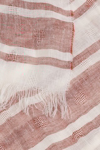 Écharpe em linho - Branco e rosa-velho