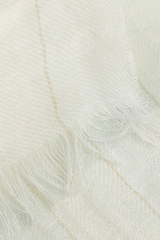 Écharpe em linho - Branco e verde-claro