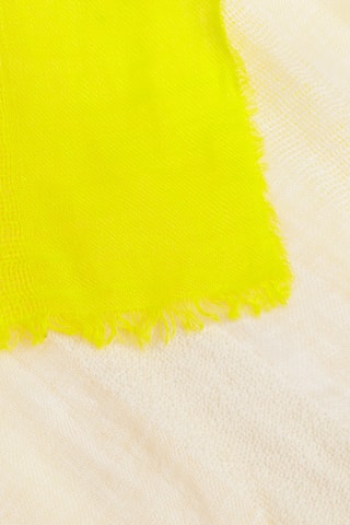 Écharpe em linho - Branco e amarelo