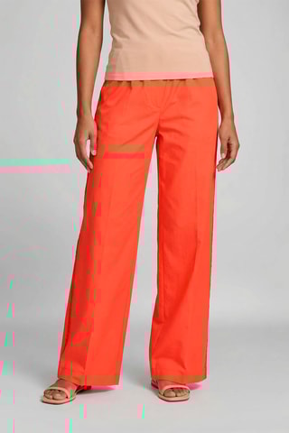 Calças em algodão biológico - Vermelho