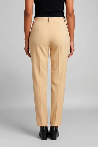 Calças largas de cintura alta - Cru