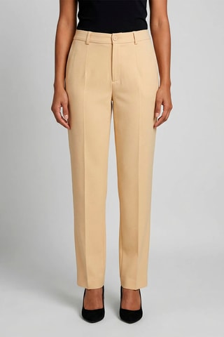 Calças largas de cintura alta - Cru