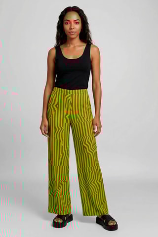 Calças largas - Verde