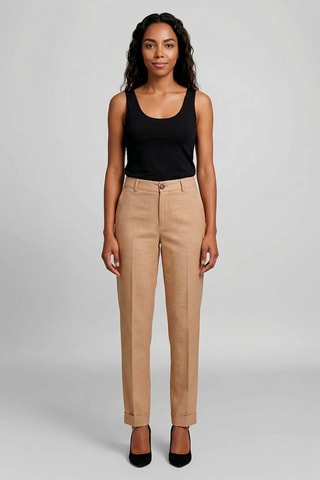 Calças de lã - Camel