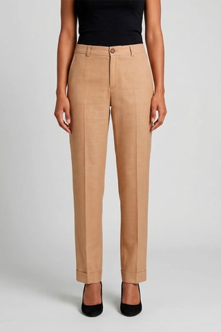 Calças de lã - Camel