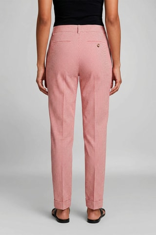 Calças em linho - Vermelho e cru