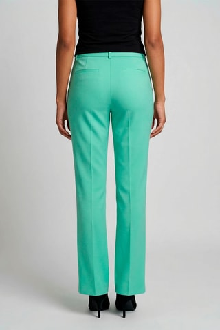 Calças direitas - Verde-claro