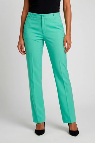 Calças direitas - Verde-claro