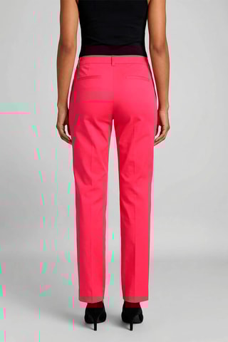 Calças de cintura alta - Vermelho