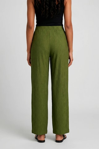 Calças largas - Verde-escuro