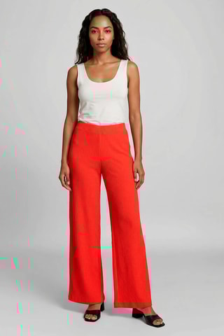 Calças direitas - Vermelho