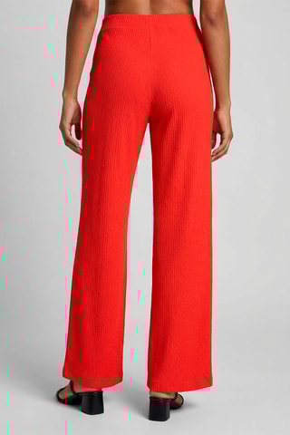 Calças direitas - Vermelho