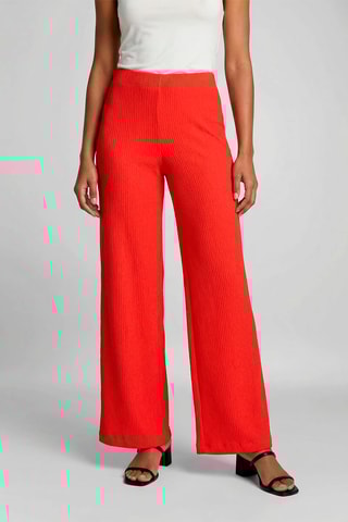 Calças direitas - Vermelho