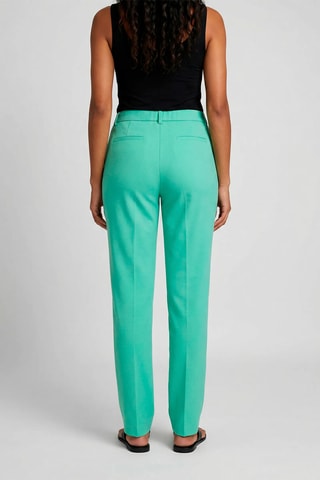Calças largas de cintura alta - Verde-água