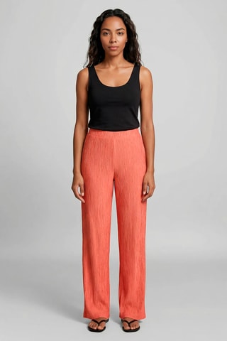 Calças largas - Coral