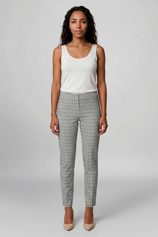 Calças - Cinzento-claro mesclado e preto