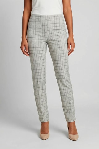 Calças - Cinzento-claro mesclado e preto