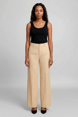 Calças largas - Bege