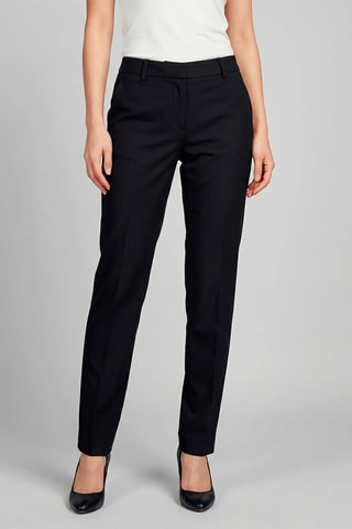 Calças em lã merinos - Azul-marinho